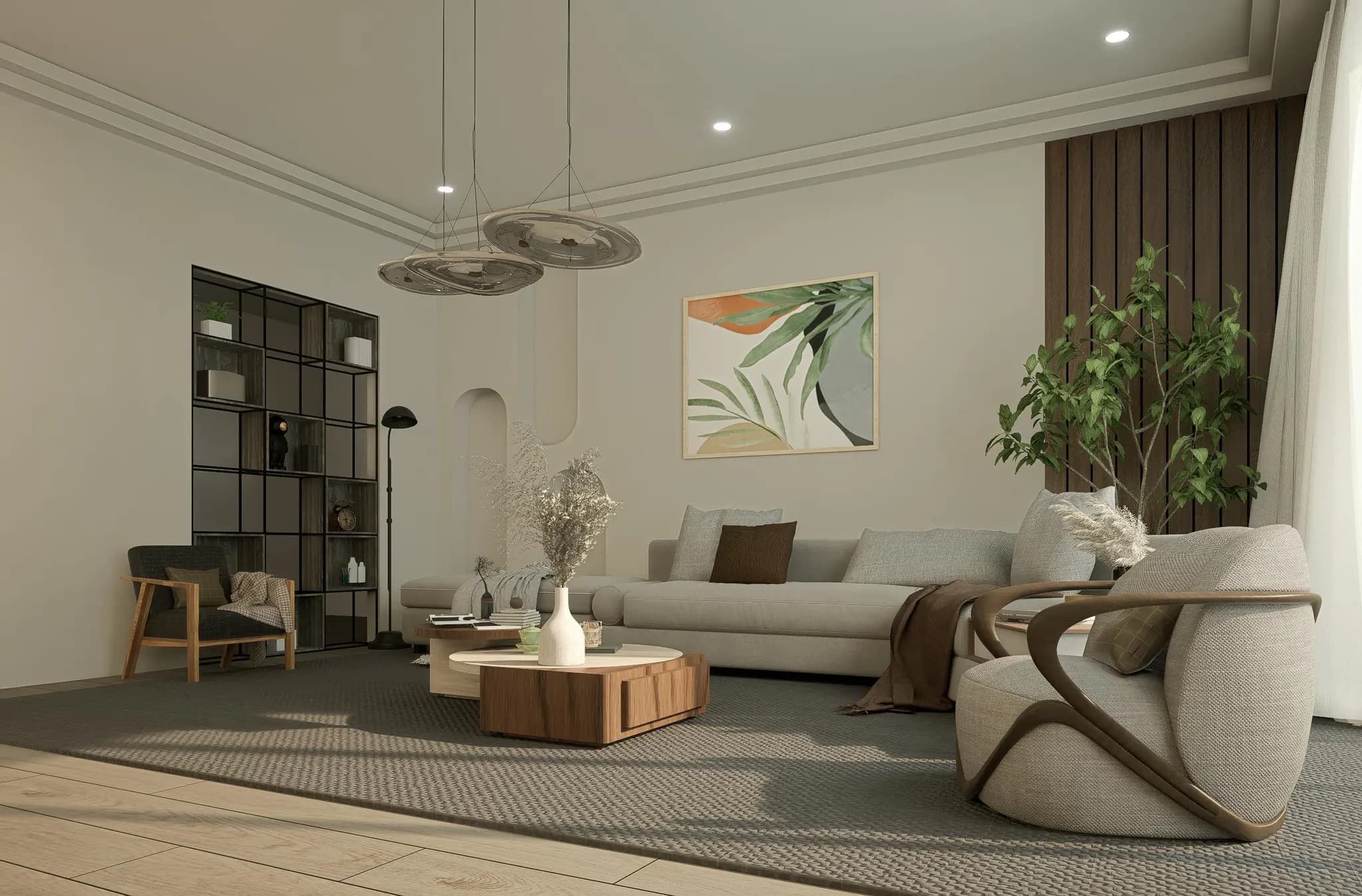 Finished living room on handover day