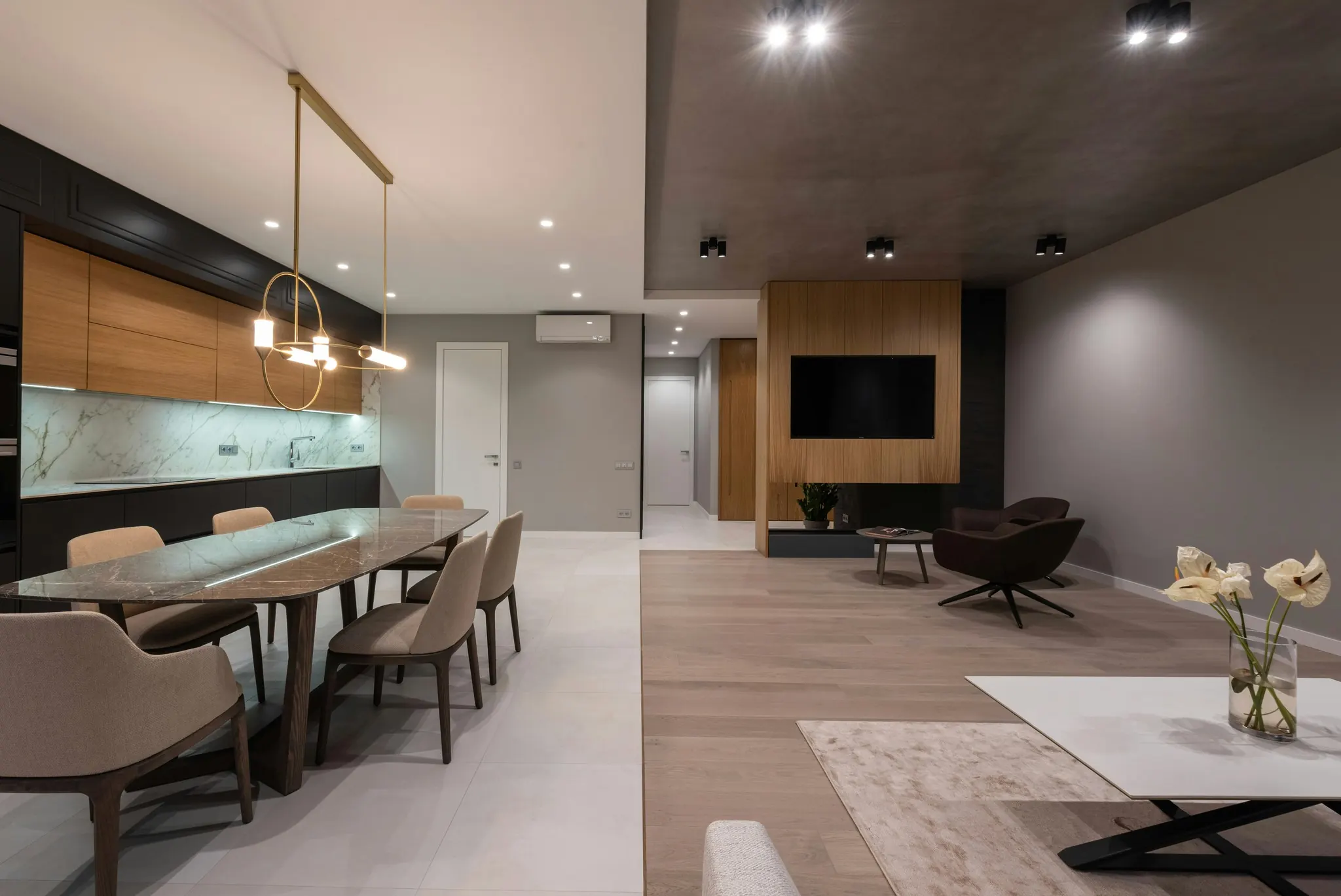 Living room under the gallery